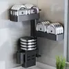 Estante giratorio para especias de cocina, estante de esquina para almacenamiento de condimentos montado en la pared, organizador de esquina para condimentos del hogar