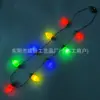 Collar Emisor de Luz LED Decoración Navideña Bombilla Collar Brillante 9 Luces Bombillas Pequeñas de Colores Suministros Brillantes para Fiestas