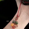 Corrente para Celular de Ágata Divina Cinco Direções Cinco Elementos Deus da Riqueza, Chaveiro de Fortuna, Longevidade, Felicidade, Riqueza, Pingente de Fecho de Bolsa de Liga Metálica Atacado