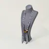 Colar Cachecol de Seda com Contas de Bolinhas Design de Nicho Feminino Corrente de Clavícula Ajustável Acessórios para Suéter