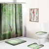 Cortina de Ducha Transfronteriza de Venta Caliente Estilo Étnico Famoso Europeo y Americano Niebla del Bosque Alce Impermeable a Prueba de Moho a Prueba de Arrugas Cortina Colgante para Ducha