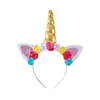 Vestuario de Escenario Accesorios para el Cabello Nueva Diadema de Unicornio para Niños Tocado Diadema de Dibujos Animados para Niñas Accesorios para la Cabeza