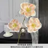Tulipanes de Palo Extranjero Simulados de 3 Cabezas Decoración de Salón de Bodas Fondo de Flores de Seda Arreglo Floral de Tulipanes Paisajismo de Hotel Arte Floral