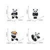 Jardinería de paisajes en miniatura, artes marciales, figuras de animales de panda, accesorios decorativos creativos, para practicar artes marciales, adornos de escritorio o para coche