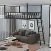 Cama suspensa loft nórdico apartamento pequeno aluguel cama de ferro sótão cama suspensa duplex segundo andar cama vazia