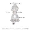 Plata de Ley S925 Plata Lisa Campanas de Rey Kong y Mortero Instrumento Musical de Xizang Campanas Vajra para Bajar Demonios Hecho a Mano DIY Accesorios de Pulsera de Bodhi