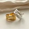 Anillo Geométrico Irregular de Aleación de Múltiples Capas con Apertura Ajustable, Joyería Femenina, Ventas Directas del Fabricante, Nuevo Producto Transfronterizo Europeo y Americano