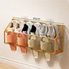 Sapateira de parede atrás da porta, design simples para dormitórios, sem necessidade de furar, adequada para paredes de banheiro, uma solução de armazenamento para sapatos