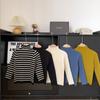 Xianao 2023 Ropa de invierno para niños y niñas, camisa de fondo, estilo coreano, versátil, cuello alto medio, suéter grueso para niños