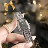 Reloj de Mujer con Nueva Correa de Acero de Aspecto Elegante, Retro, con Placa Cuadrada, Importado Suizo, Reloj de Cuarzo de Gama Alta para Mujer de Guangzhou