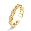 Anillo Elegante Estilo Francés Nuevo Vintage de Plata de Ley S925 Chapado en Oro, Diseño de Nicho de Lujo Ligero, Anillo para Dedo Índice de Moda y Versátil