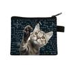 Nova Bolsa de Moedas Curta de Animal Fofo 2021 Mini Carteira de Cartão Bolsa de Armazenamento de Moedas com Impressão Digital para Cabelo