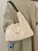 Bolsa Esponjosa de Gran Capacidad Otoño/Invierno Nuevo Estilo para Mujer Patrón de Ciervo Versátil para el Trabajo Bolso de Hombro Único Bolso de Piel Bolso Tote