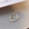 Anillo Elástico Minimalista de Perlas para Mujer, Anillo Geométrico Irregular Líquido para el Día a Día, Anillo Elegante Estilo Ins para el Dedo Índice, Moderno