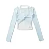 Bt923-25 Nuevo Estilo de Verano Estilo Europeo y Americano Sexy Ajustado Combinación de Colores Falso Dos Piezas Casual Top Halter Camiseta