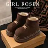 Sapatos de inverno de algodão femininos, forrados com fleece, sola grossa, calcanhar de cobertura total, pantufas de algodão quentes, novo design estiloso e moderno 2026