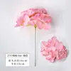 Hortensia artificial de cabeza única al por mayor para decoración de bodas, materiales de fondo y uso especial para escaparates de centros comerciales y paisajismo de paredes de flores