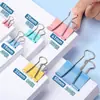 Clips de Colores para Carpeta Clips Metálicos para Facturas Clips Pequeños de Cola de Golondrina para Oficina Almacenamiento de Datos Carpetas de Clasificación