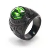 Moda europea y americana anillo de ejército retro joyería para hombre acero inoxidable hip hop Punk soldado Águila anillo de letras en stock