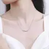 Colar Infinito para Mulheres, Prata Esterlina 925, Simples e Moderno, Luxo Leve de Nicho, Corrente Clavícula Número 8, Joia de Design de Alta Qualidade