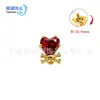 Brincos de Tarraxa em Liga de Titânio F136 Estilo Gótico Personalidade Caveira Coração Zircônia Piercing de Orelha Cartilagem Piercing de Lábio Piercing Interno Espiral Joias
