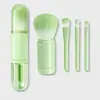 Conjunto Quadrado Retrátil de Pincéis de Maquiagem, Oito em Um para Sombra, Pó Solto, Blush, Base, Ferramenta de Beleza Portátil para Fixar Maquiagem