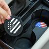 Mat de Copo de Carro Bandeira Americana em Estoque Transfronteiriço Suporte de Copo de Carro Universal Tapete Antiderrapante para Carro Tapete de Armazenamento de Copo para Carro