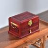 Boda de Palo de Rosa de Zambia Madera Maciza Estilo Chino Hogar Joyero Joyero Caja de Almacenamiento de Madera Vintage Buen Ajuste Centenario