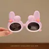 Nuevas Gafas de Sol Polarizadas con Diseño de Conejo y Flores para Niños, Gafas de Sol de Silicona Lindas de Dibujos Animados de Princesa, Gafas con Lentes de Alta Definición