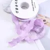 1 Gasa para Oreja Cola de Pez Pequeña Fresca Cinta Plegada Borde Ondulado Gasa con Flores Materiales de Empaque Cinta para Ramo Al por Mayor