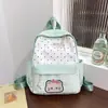 Mochila de Estilo Coreano de Moda con Puntos y Lindo Gato de Dibujos Animados Alta Apariencia Casual Cuadros Guardería Niños Pequeña Bolsa Escolar