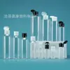 Botellas de Plástico Transparentes con Tapa abatible en stock 30 50 100ml Flexibles para Loción Cosmética Botellas Dispensadoras con Tapa de Mariposa