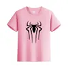 Camiseta de Algodão de Manga Curta Cor Sólida Verão Transfronteiriça Roupas Infantis Meia-manga Roupas Pai e Filho Roupas de Classe Camiseta Básica com LOGO Estampado