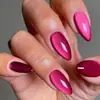 Pontas de Unha Longas Amêndoa Cor Ameixa Estilo Gatinho, Adesivos de Unhas com Acabamento Elegante, Unhas Postiças para Venda no Atacado de Fábrica