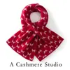 Cachecol estiloso de tricô de cashmere com jacquard de borboleta estilo britânico, nova coleção outono/inverno, aquecedor de pescoço quente e fashion para mulheres