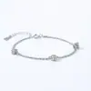 Pulsera de Plata de Ley S925 Lujo Accesible Incrustada de Diamantes Doble Capa para Mujer Cadena Fina Exquisita de Nicho Simple y Versátil Joyería de Mano de Venta Caliente en Verano