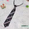 Nueva Corbata JK Fresca de Primavera/Verano para Hombre y Mujer con Rayas Diagonales Estudiante Escolar Cremallera Corbata Perezosa Venta al por Mayor