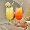 Estilo Ins Popular Taza de Jugo Vidrio Taza de Té con Leche Taza para Beber Taza para Beber Taza de Cóctel Taza de Té de Frutas