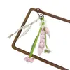 Pendente de Desenho Animado em Tecido Artesanal Estilo Coreano Chaveiro de Boneca de Planta Fofa Estilo Ins Charme de Bolsa Feminino