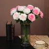 Flores artificiales de rosa de diamante hidratantes de alta gama, ramo falso de rosas para el Día de San Valentín, flores artificiales para decoración de pared de ambiente de boda