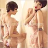 Avental de renda de nylon transparente sexy de tamanho grande, malha de comércio exterior, renda nude, roupa de empregada doméstica