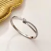 Pulseira Transfronteiriça de Aço Titânio para Mulheres com Diamantes Que Não Desbota, Zircônia Banhada a Ouro Real, Pulseira de Aço Inoxidável de Alta Qualidade, Simples e Versátil