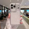 Elegante Funda Apple Ip18 Promax de Onda Colorida con Marco Magnético para Lente y Soporte, Acabado Brillante, Imitación de la Funda Original Ip17