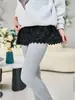 Pantalones Cortos de Encaje Versátiles para Capas, para Otoño e Invierno, Versátiles para Usar en Capas, Cubren los Glúteos, Adecuados para Usar con Jeans o Pantalones de Yoga
