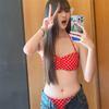 Traje de Baño de Dos Piezas con Cuello Halter de Moda Nueva para Mujer, Estilo Lunares Deseo Puro, Bikini de Tres Piezas, Una Pieza, Dropshipping