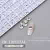 K9 Novo Super Brilhante Pontiagudo Gota Branca Pedras Strass para Unhas Prata Branco Irregular Empilhados Preenchimento Decorações de Unhas