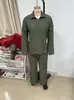 Conjunto de Punto Europeo de Estilo Perezoso Otoño Invierno para Mujer Bestseller Transfronterizo Sudadera con Media Cremallera y Mangas Largas Pantalones de Pierna Ancha Conjunto de Dos Piezas