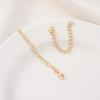 Paquete de Oro de 14K Gotas de Agua Forma de Corazón Cadena Extendida Pulsera Hecha a Mano DIY Collar Broche de Resorte Cadena Larga Adicional Accesorios de Joyería