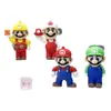 Llavero de Muñeco de Mario de Dibujos Animados Colgante Super Mario Colgante para Mochila Escolar Accesorios de Plástico Suave de PVC Caja Sorpresa Gashapon