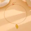 Suministro Transfronterizo Europeo y Americano Moda Retro Pulsera Anillo de Metal Dorado con Pliegues de Hoja Traje Abierto de Dos Piezas para Mujer